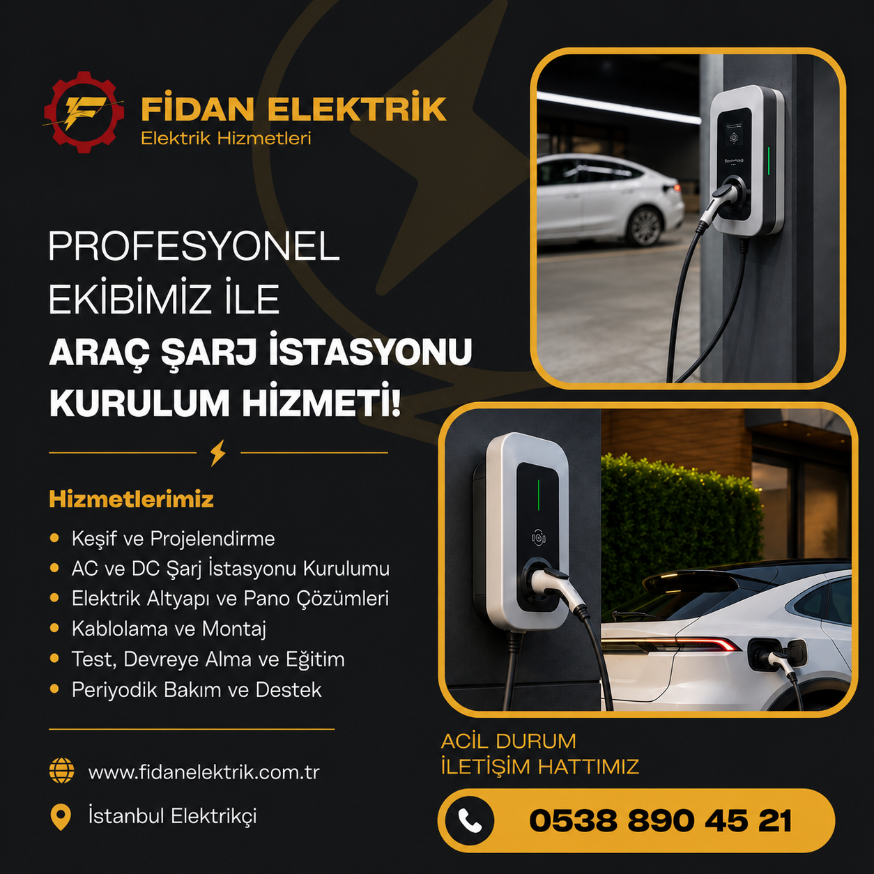 Elektrikli Şarj İstasyonu Kurulumu